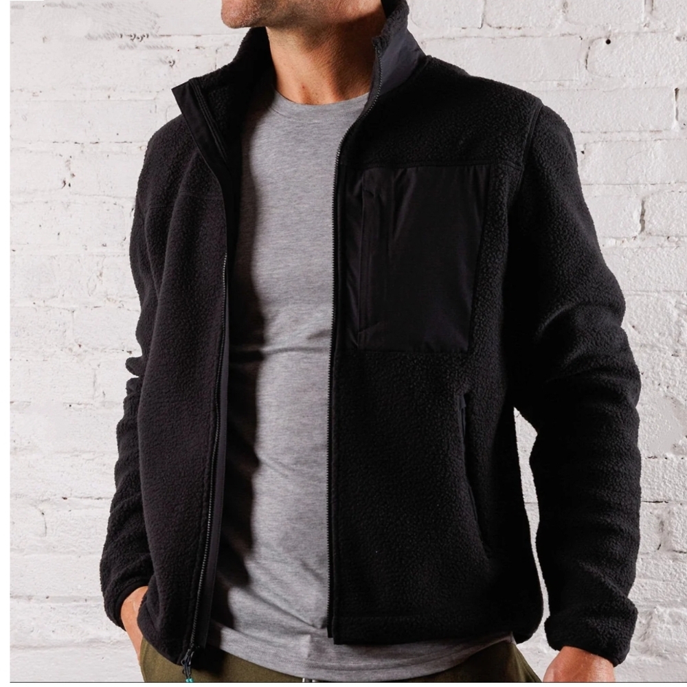 LIVGERGY Black Sherpa Fleece Jacket